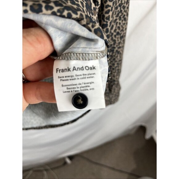 Frank & Oak Leopard Print Blouse Women's Size L - Picture 4 of 10